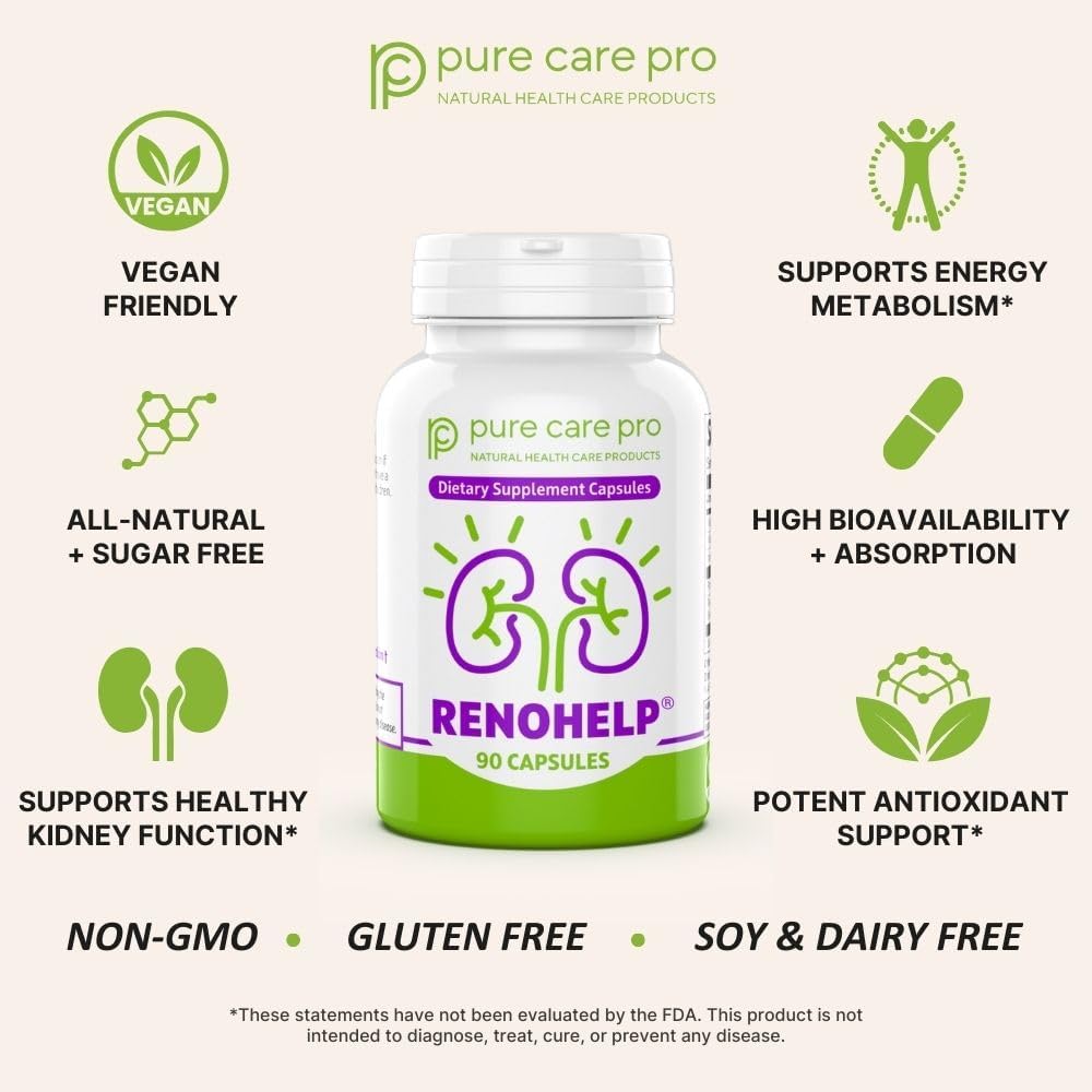 Renohelp Powerful All-Natural Kidney Support Supplement – 90 Capsules - görsel 4
