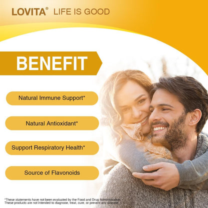 Lovita Propolis Capsules | 800mg, 5:1 Concentration | Natural Bee Propolis Extract | 30 Vegetarian Bee Propolis Capsules (Pack of 3 – 3 Months’ Supply)