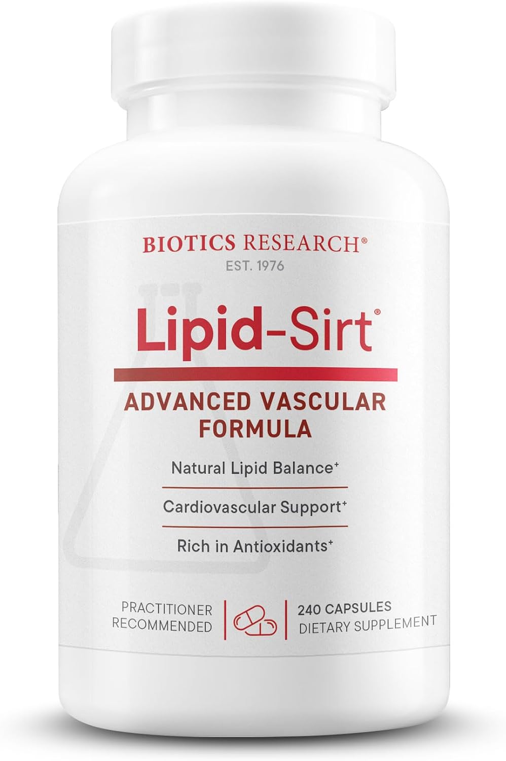 Biotics Lipid SIRT – Supports Vascular Integrity, Healthy Lipids, and Cardiovascular Health (240 Capsules) - görsel 1
