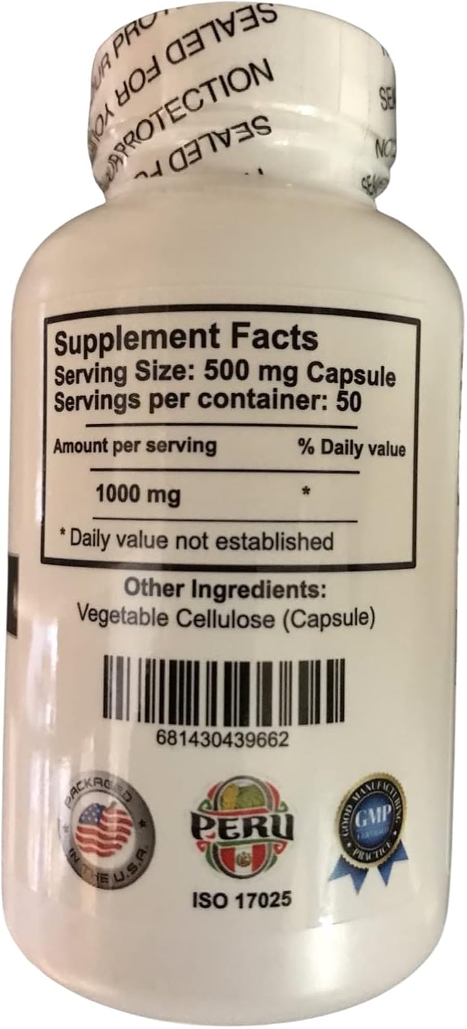 Calaguala 500 mg – 100 Capsules – Polypodium Leucotomos Supplement - görsel 3