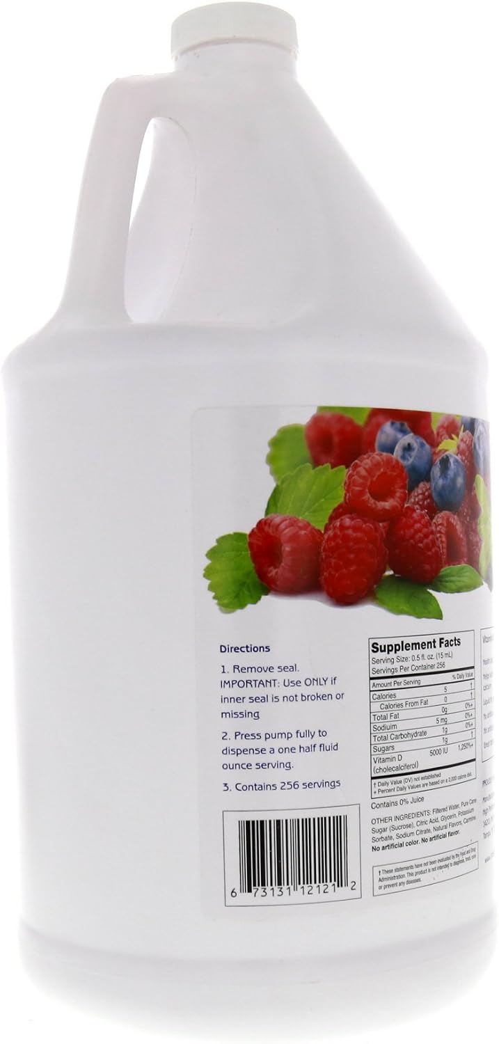 1st Step for Energy Liquid Vitamin D3 Mixed Berry 1 Gallon (3.78 L) - görsel 5
