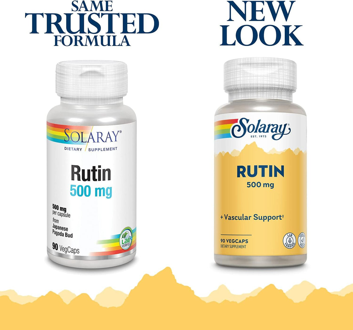 SOLARAY Rutin - 500 mg per Serving, Vegan Bioflavonoid Supplement for Men and Women, Supports Normal Circulation and Vascular Health - 90 Count VegCaps - görsel 2