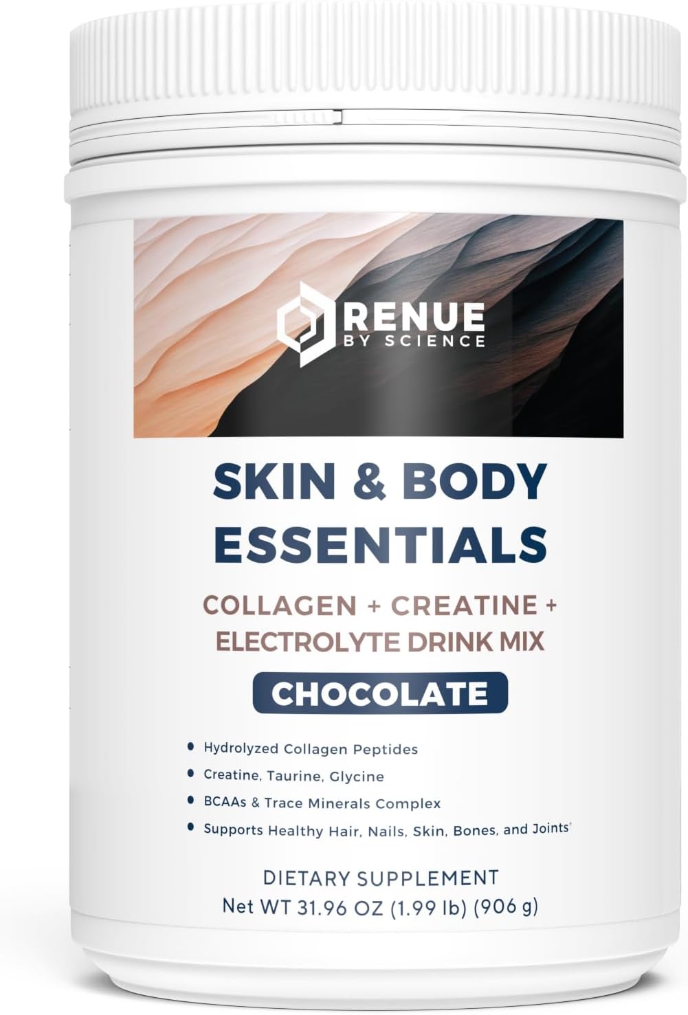 Renue By Science Skin & Body Essentials - Collagen Peptides, Electrolytes, Creatine & BCAA Powder, Chocolate - görsel 1