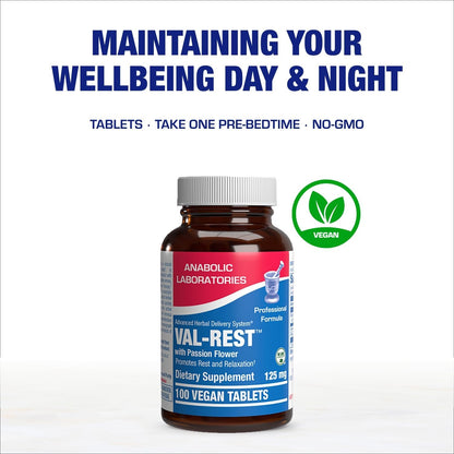 Valerian Root for Sleep and Relaxation – Gentle Magnesium Supplement with Passion Flower – Vegan and non-GMO – 100 Servings