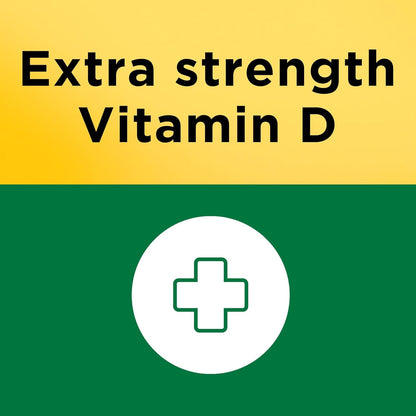 Nature Made Vitamin D3 5000 IU (125 mcg) Softgels, Extra Strength Vitamin D Food Supplement for Bone and Immune Health, 90 Softgels, 90-Day Supply