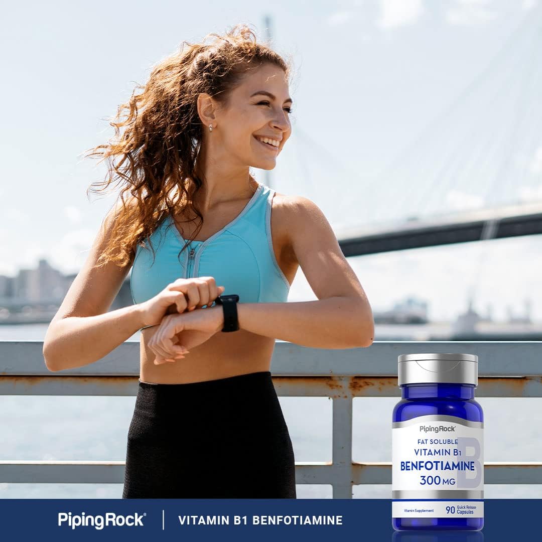 Piping Rock Benfotiamine 300 mg | 90 Capsules | Fat-Soluble Vitamin B1 - görsel 6