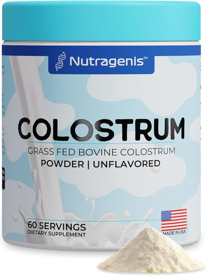 Nutragenis Colostrum Premium Powder - Grass-Fed Bovine Colostrum for Digestive Health, Immune Function and Recovery