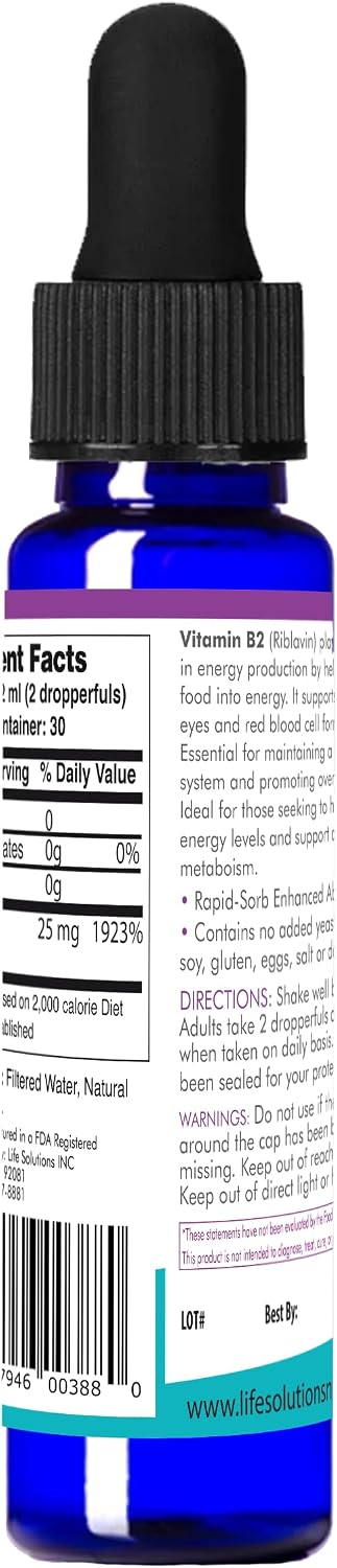 Life Solutions Vitamin B2 Food Supplement – Enhanced Absorption - görsel 4