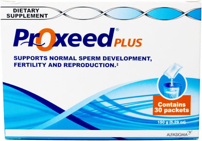 Proxeed Plus Food Supplement – Supports Normal Sperm Development and Fertility, 30 Sachets
