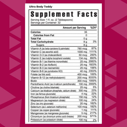 Youngevity Ultra Body Toddy - 100+ Nutrient Liquid Multivitamin & Mineral Supplement, 946 ml