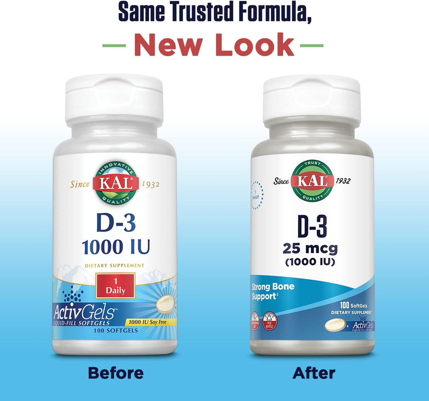 KAL Vitamin D3 1000 IU Softgels – Supports Bone Health & Immune Function - görsel 2
