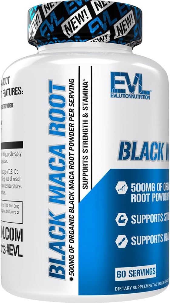 Evlution Nutrition Black Maca Root - 500mg Organic Maca Root Powder - 60 Capsules - görsel 4