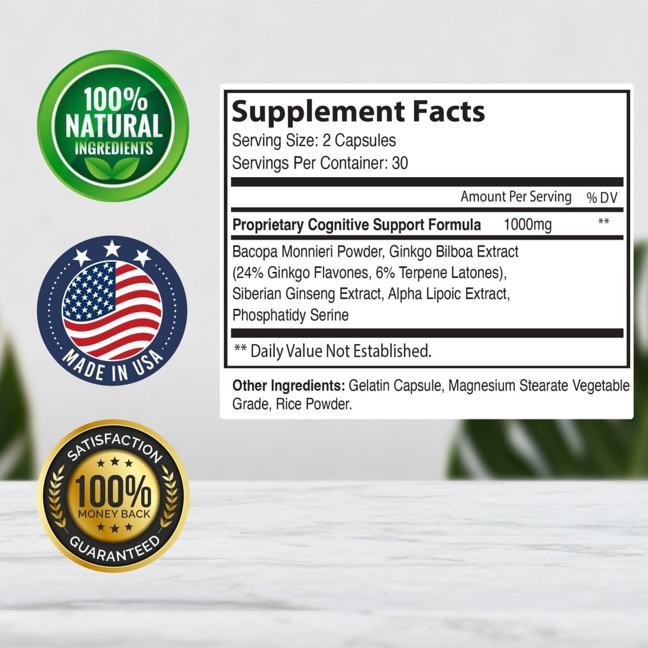 Reawaken Brain Boost Supplement for Memory Advanced Formula (3 Pack - 180 Capsules) - görsel 5