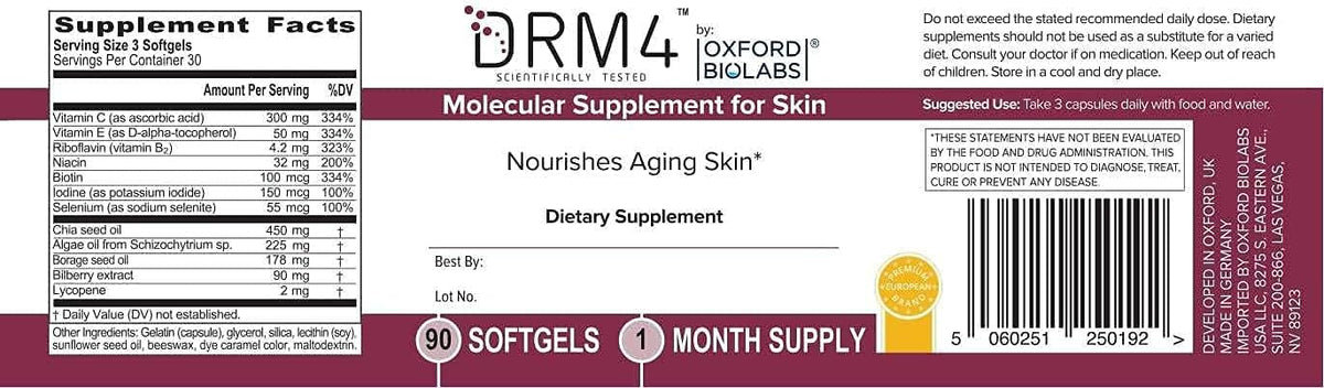 Oxford Biolabs DRM4 Supplement for Skin – Protection Against Premature Skin Ageing - görsel 5