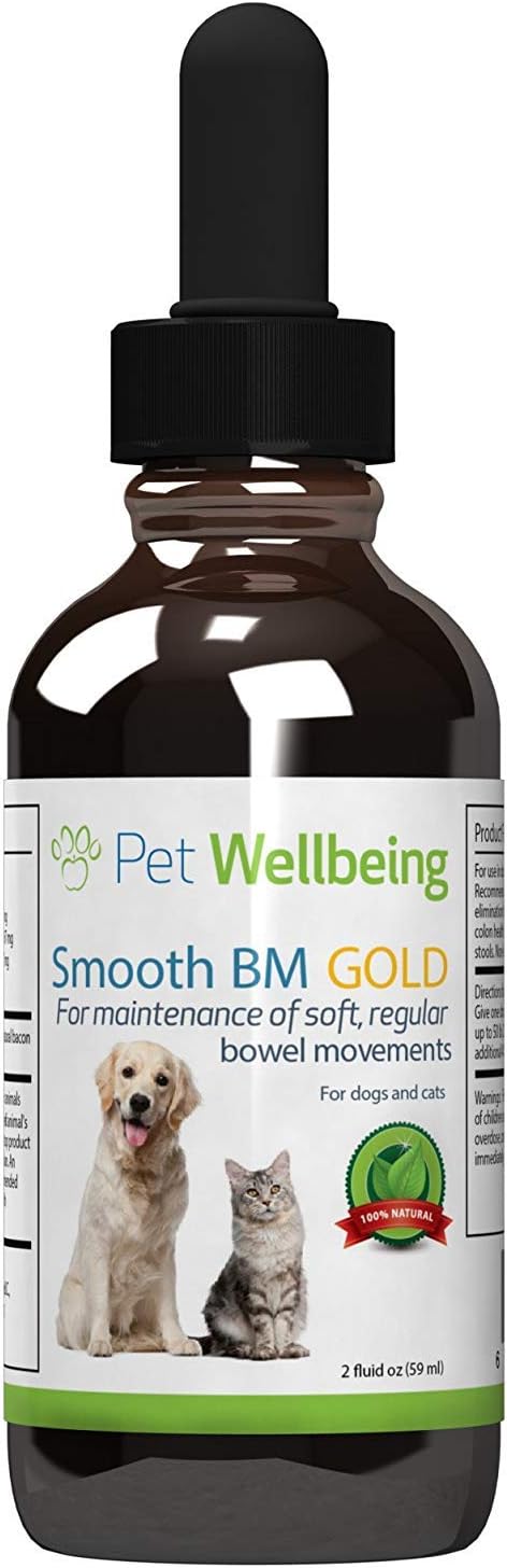 Pet Wellbeing Smooth BM Gold for Dogs - Vet-Formulated Digestive Health Support - Healthy Bowel Movements, Natural Regularity - Herbal Dog Digestive Supplement - Liquid Formula 2 oz (59ml) - görsel 1