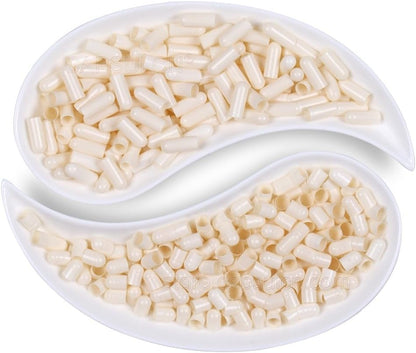 Empty Enteric Coated Capsules, 1000 pcs, Size 0, White, Joined