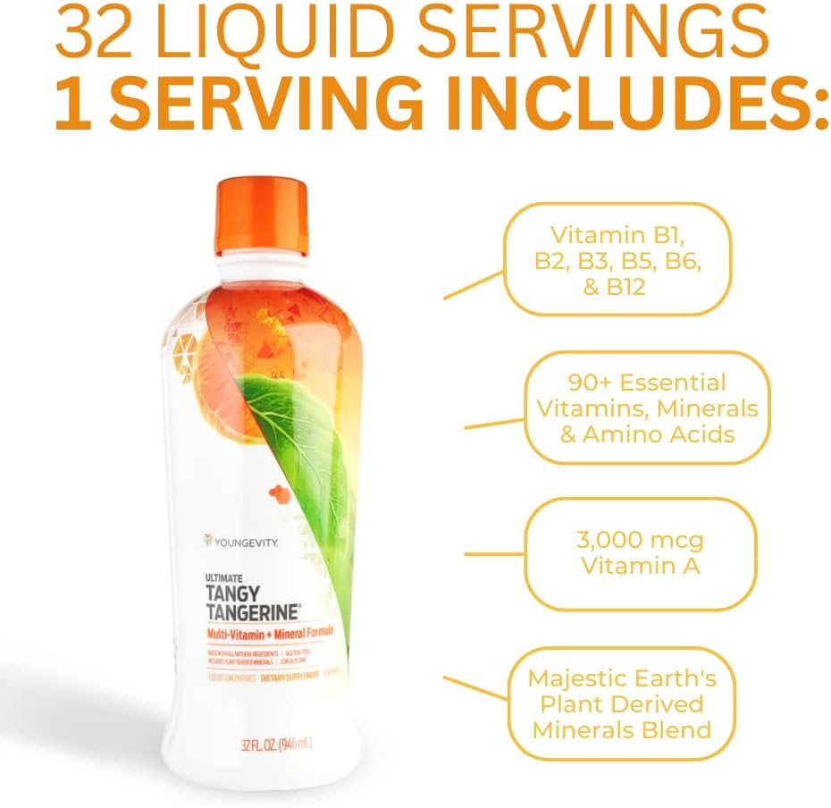 Youngevity Majestic Earth Ultimate Tangy Tangerine, 946 ml – Liquid Multivitamin - görsel 5
