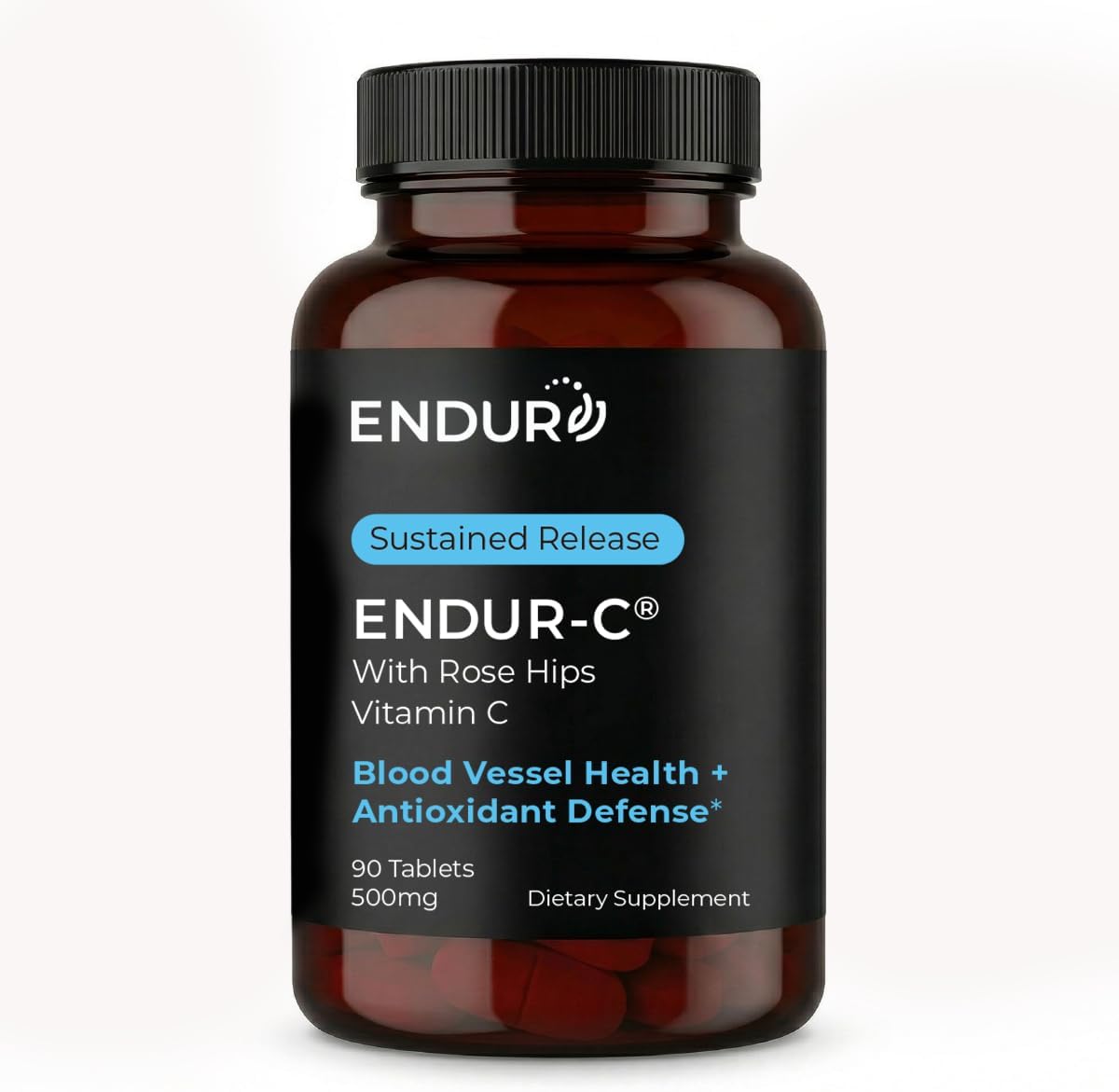 Endur ENDUR-C Vitamin C with Rose Hips, 500mg, 90 Tablets – Sustained Release - görsel 1