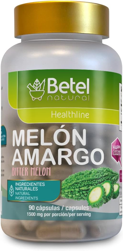 Betel Natural Premium Melon Amargo (Bitter Melon) Capsules - Easy-to-Swallow Capsules - 1500 mg Per Serving - görsel 1