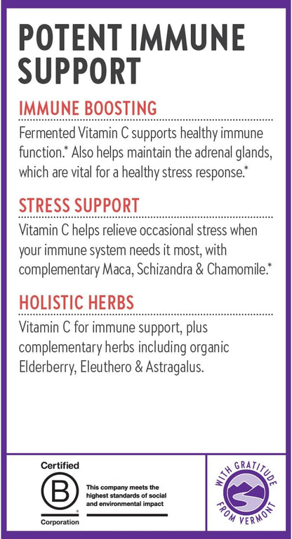 New Chapter Vitamin C Immune Defence Supplement with Elderberry – One Daily Tablet, 30 Count