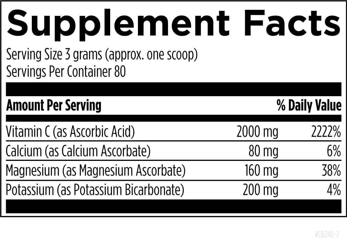 Designs for Health Buffered Vitamin C Powder 2000mg - 80 Servings - görsel 3