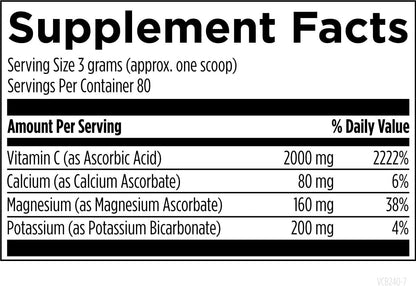 Designs for Health Buffered Vitamin C Powder 2000mg - 80 Servings