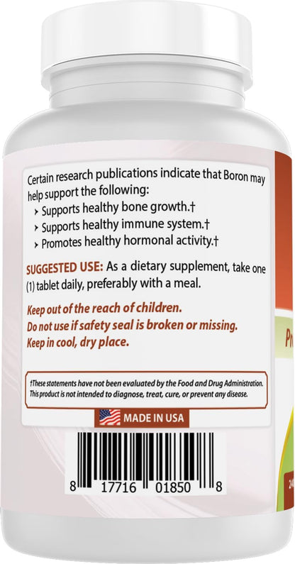 Best Naturals Boron Supplement 5 mg, 240 Tablets