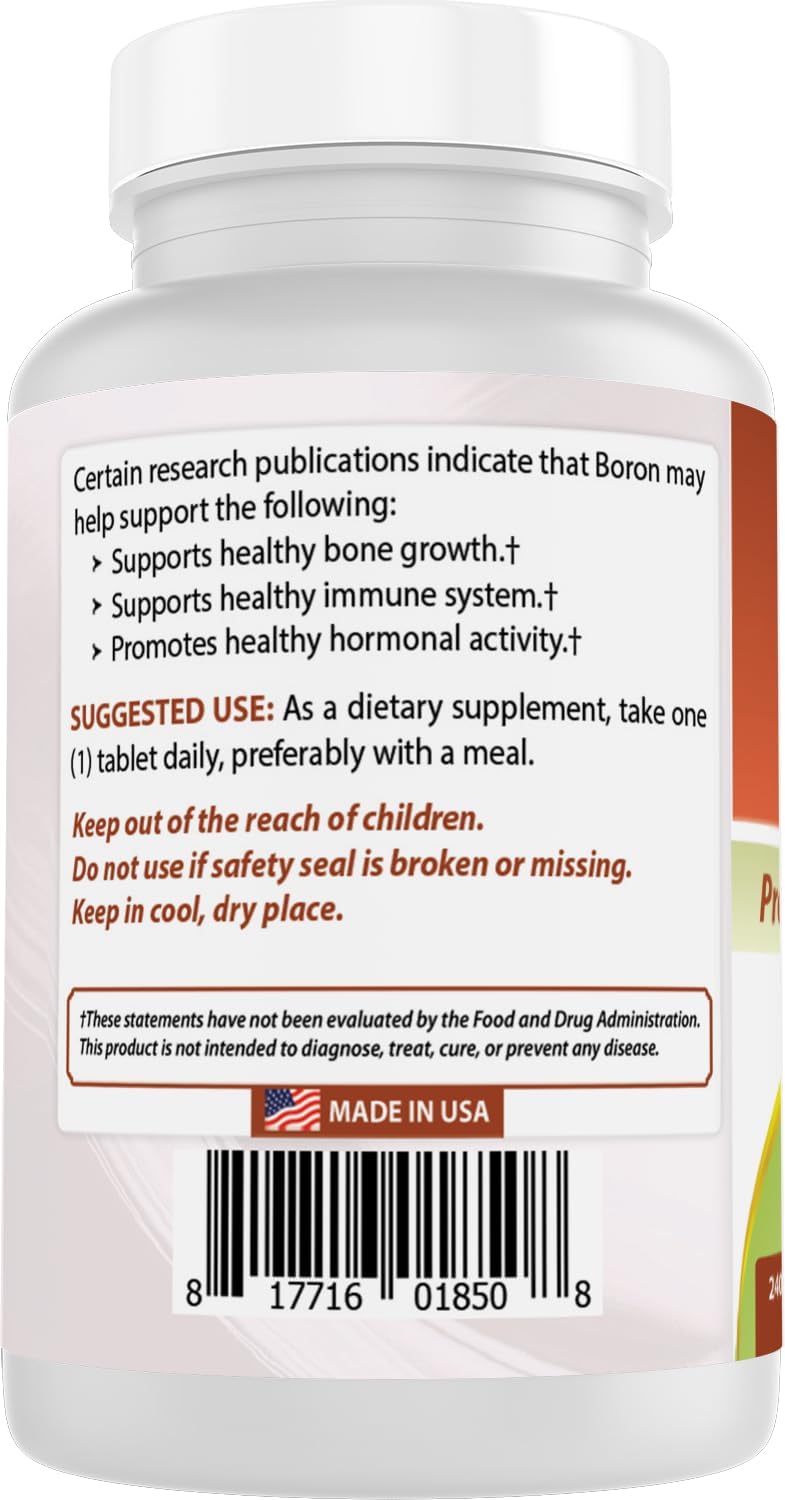 Best Naturals Boron Supplements 5 mg 240 Tablets (240 Count (Pack of 2)) - görsel 7