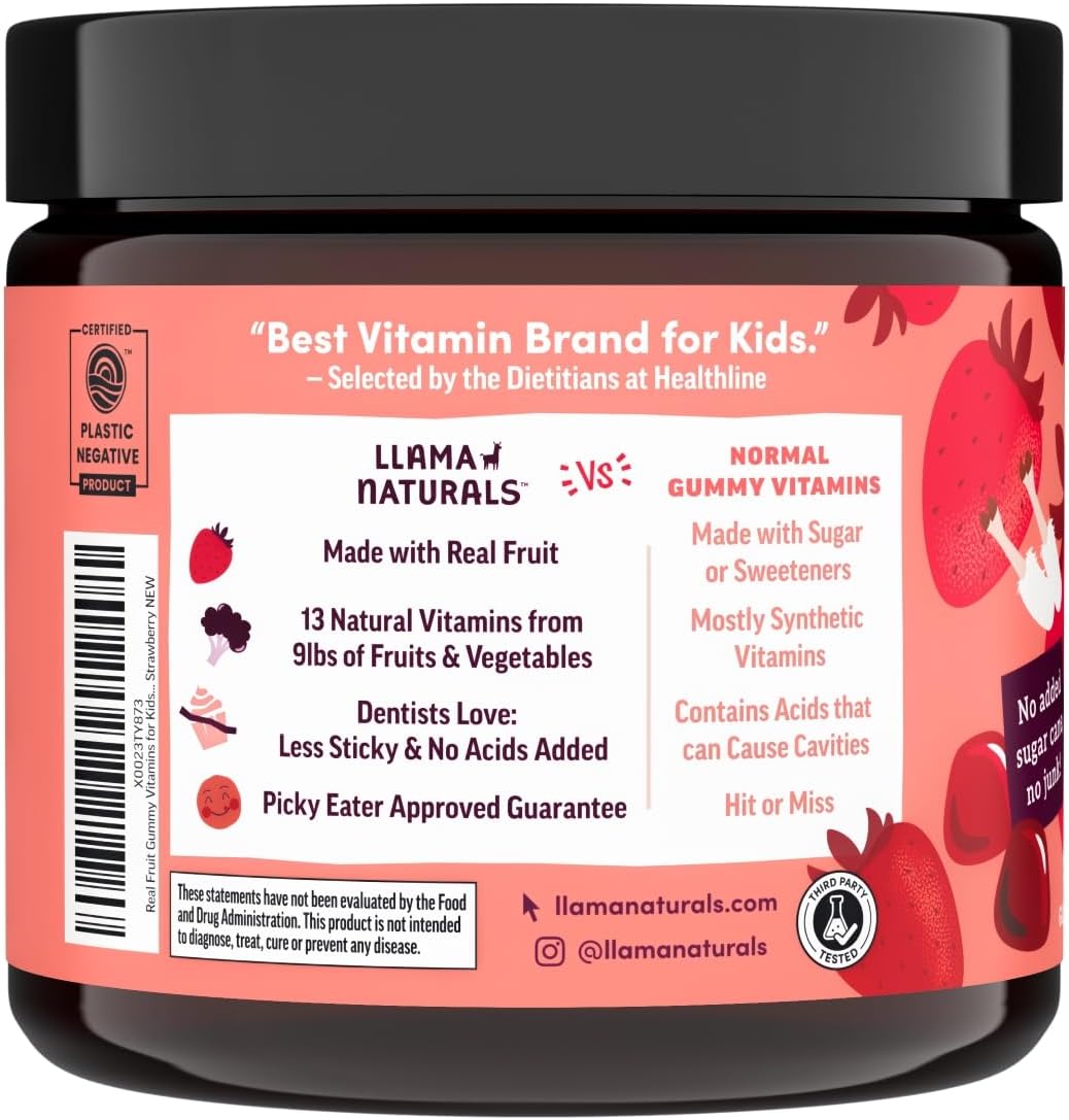 Llama Naturals Kids Multivitamin Gummies | – B-Complex Vitamins (B1, B2, B3, B5, B6, B7, B9, B12) – Contribute to – Image 6