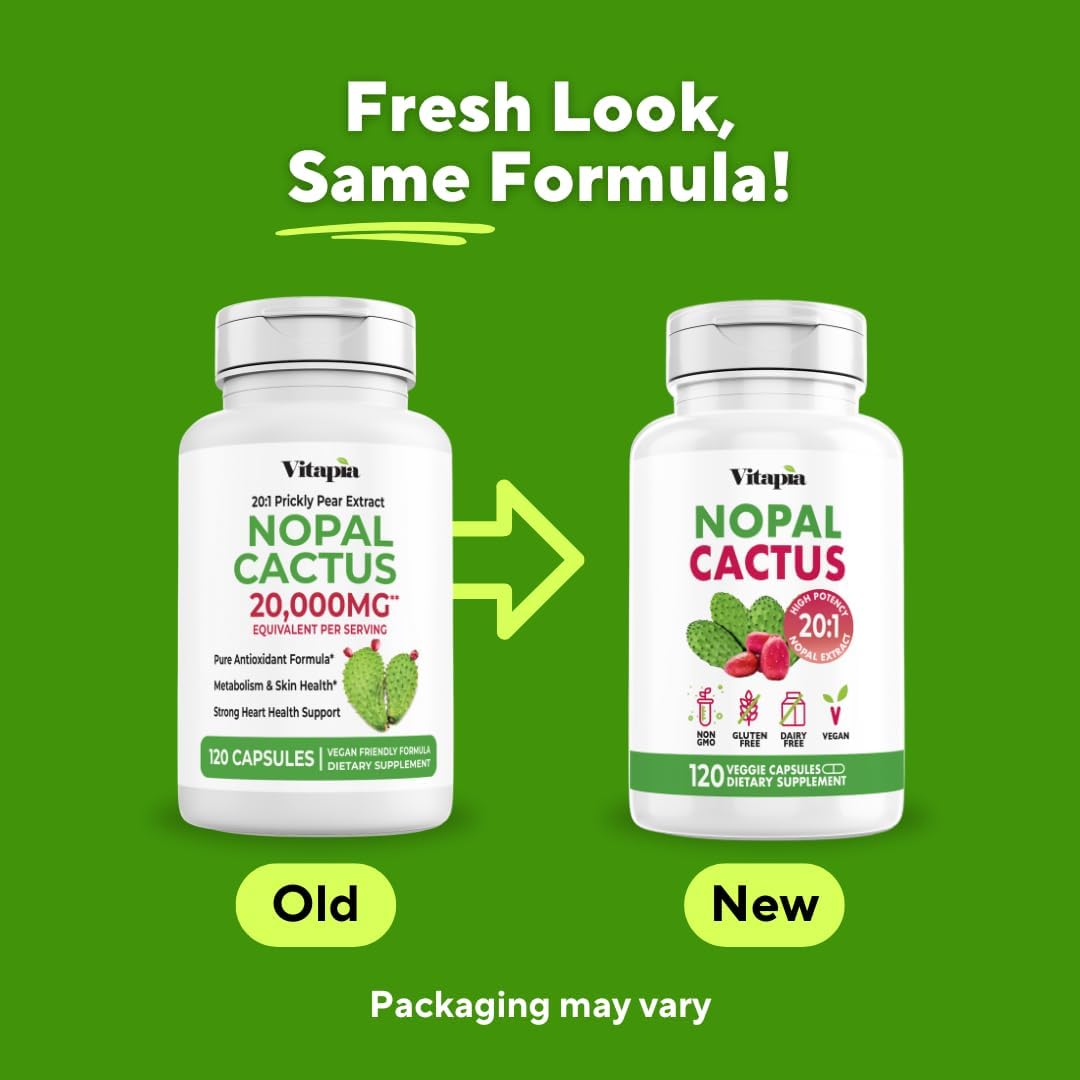 Vitapia Nopal Cactus Extract - 120 Veggie Capsules - görsel 3