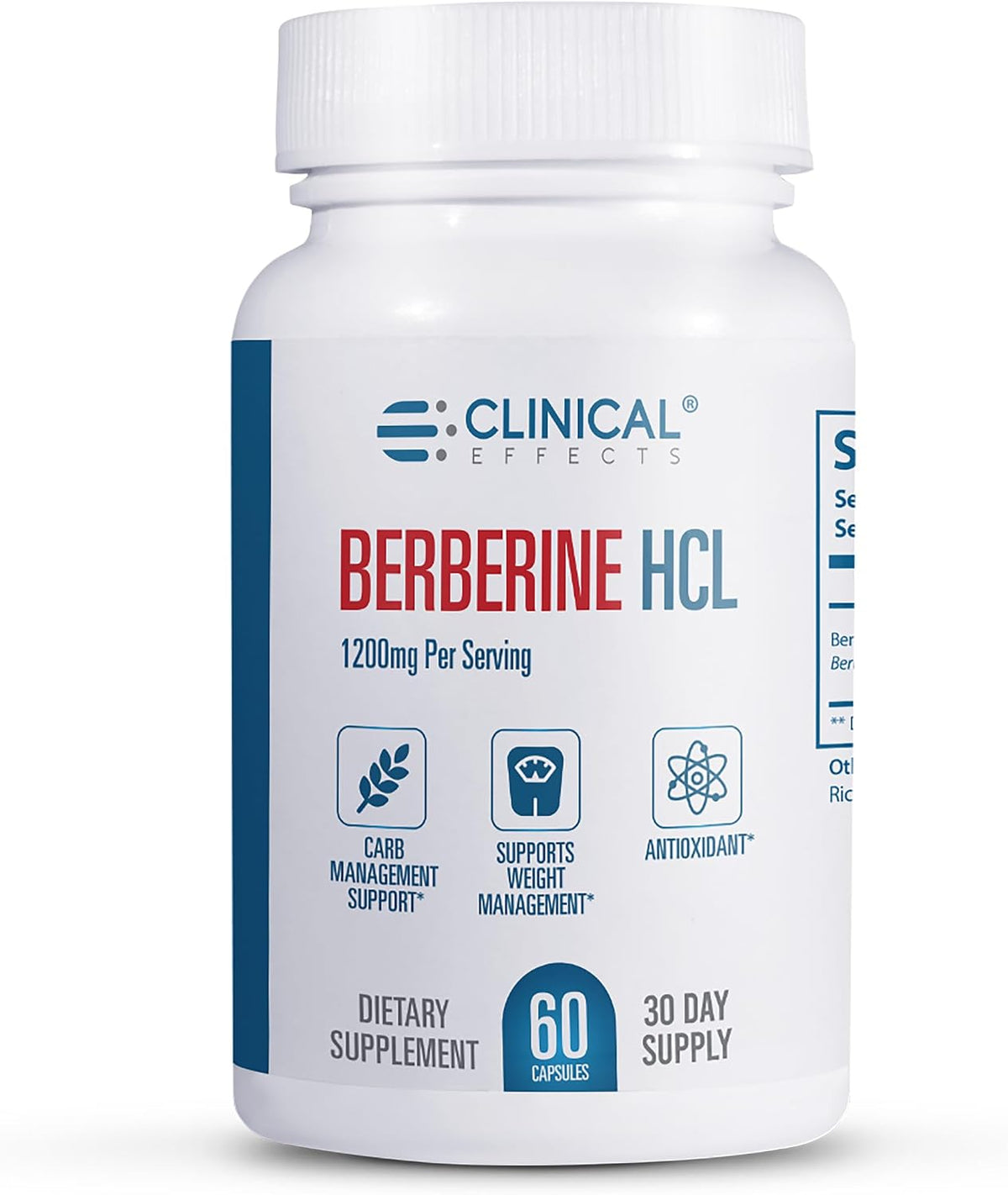 Clinical Effects Berberine HCL – Pure Berberine 1200mg – Liver Support – Vegan Supplement – 60 Vegan Capsules – Manufactured in the USA - görsel 1