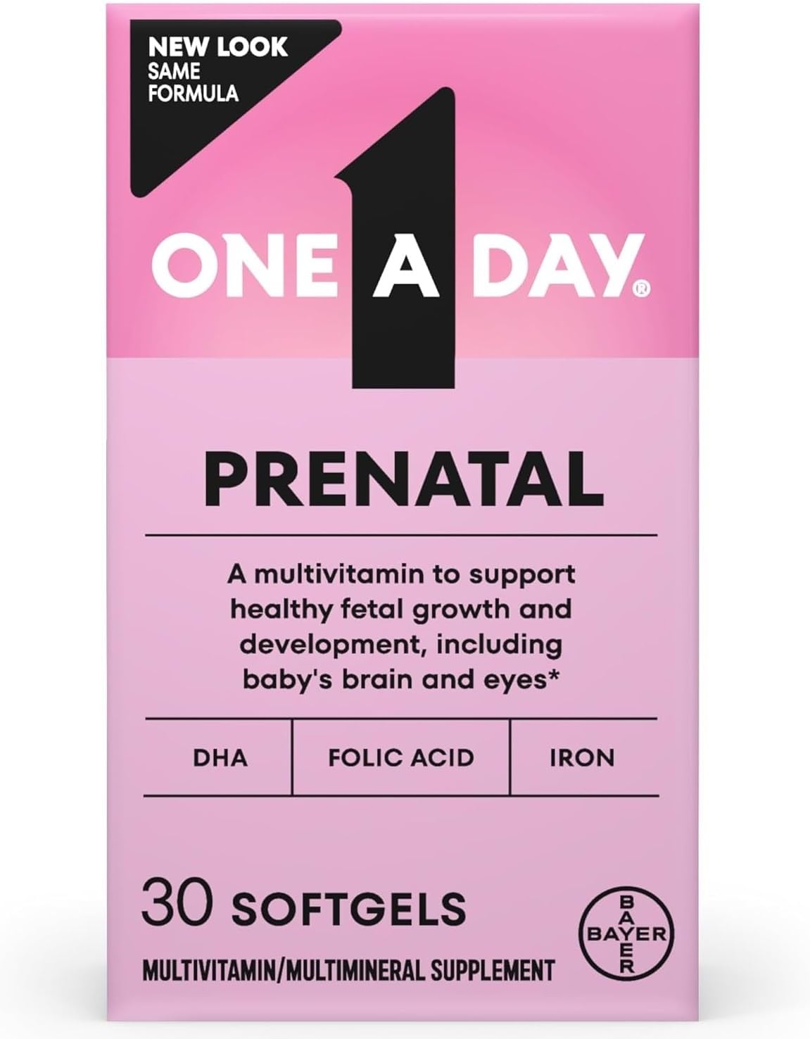 One A Day Women's Prenatal 1 Multivitamin with Omega-3 DHA, 30 Tablets - görsel 1