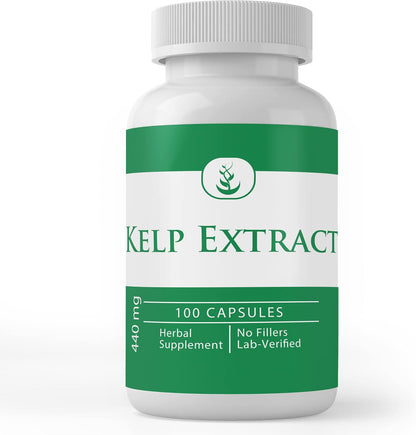 PURE ORIGINAL INGREDIENTS Kelp Extract (100 Capsules) - No Additives or Fillers