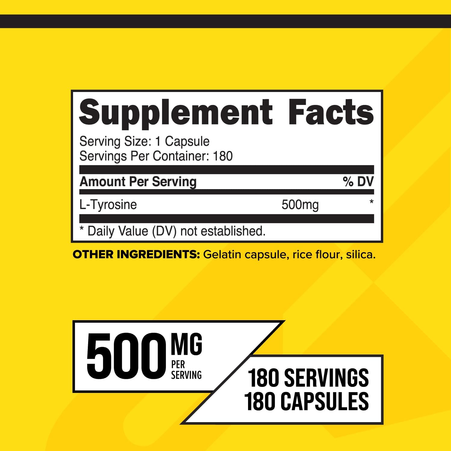 Primaforce L-Tyrosine Capsules 180 Capsules, 500 mg per Serving - görsel 2