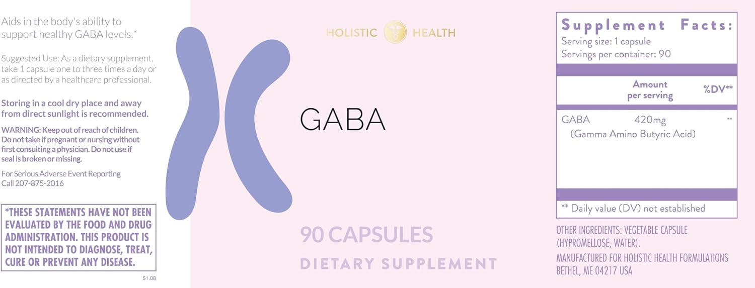 Holistic Health GABA 90 Capsules - görsel 4