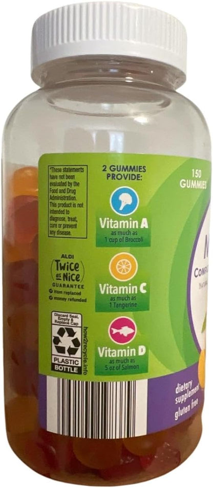 Generic Multivite Complete Adult Multivitamin Gummies - Natural Berry, Peach and Orange Flavours - Gluten-free - 150 Gummies – Image 5