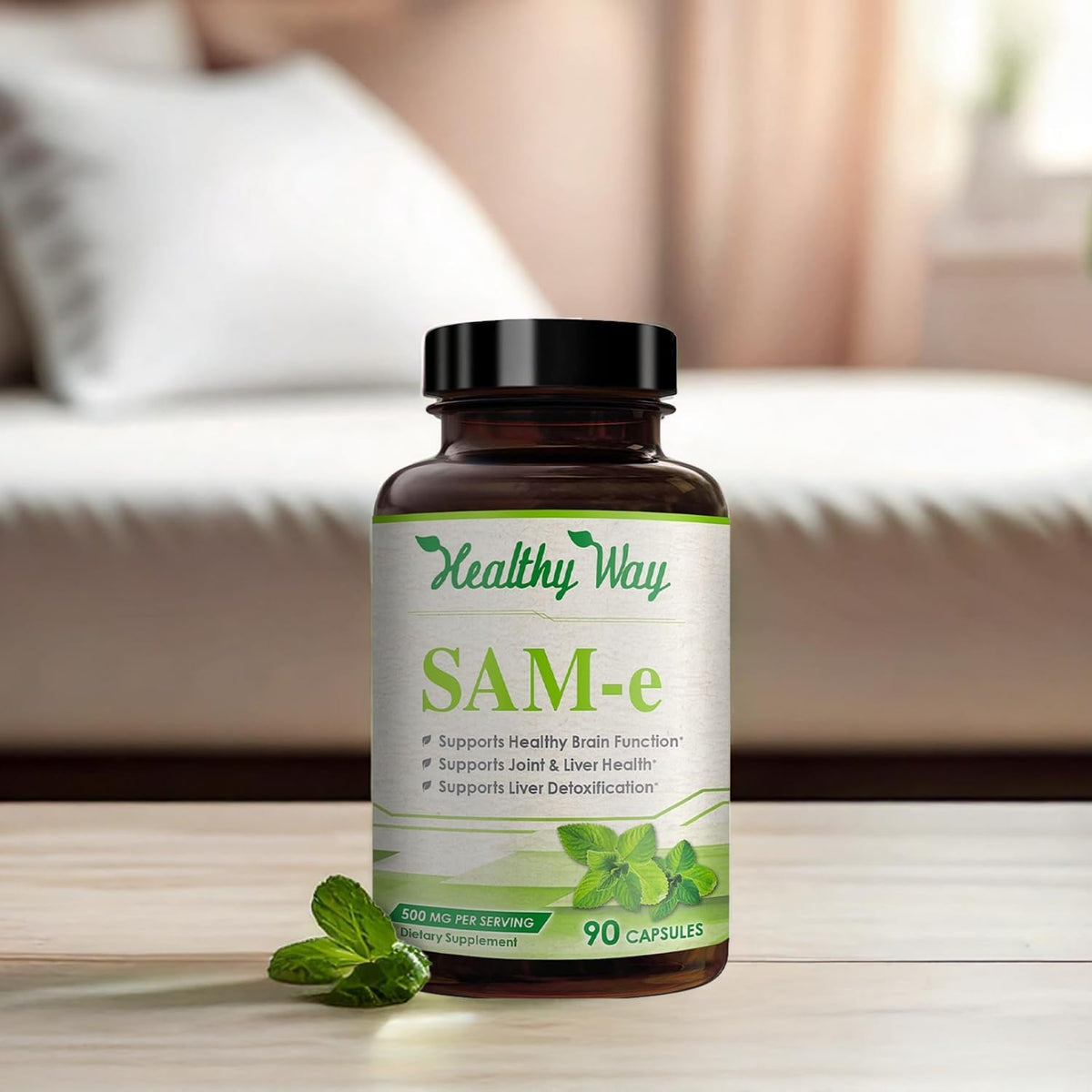 Healthy Way 500mg SAM-e Supplement – High Strength S-Adenosyl-L-Methionine for Joint, Brain, Liver, and Mood Support (90 Capsules) - görsel 9