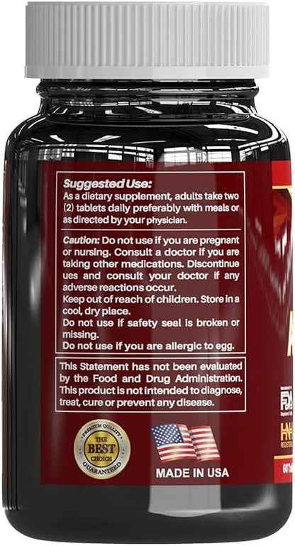 Dr.K&C Mega Albumin Protein Supplement 1000mg, 4 Bottles (60 Tablets Each), Daily Wellness Support