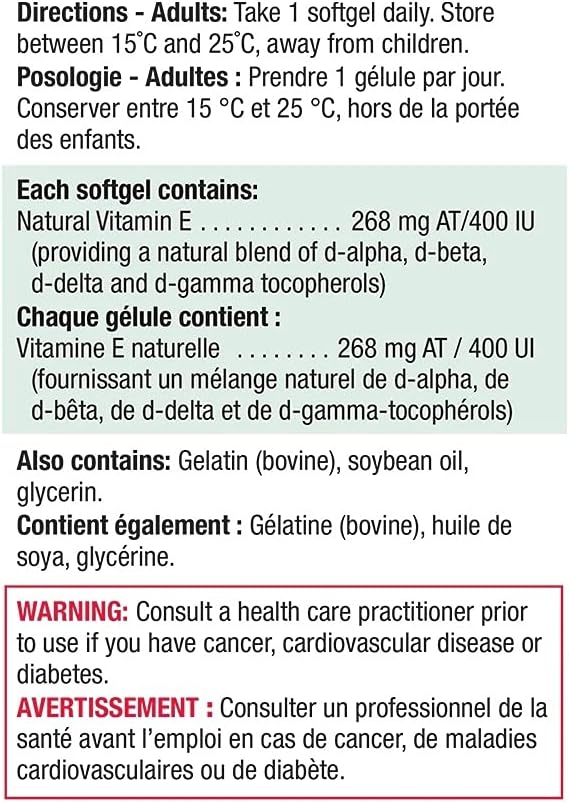 Jamieson Balance E 400IU 120 Capsules with Mixed Tocopherols - görsel 3