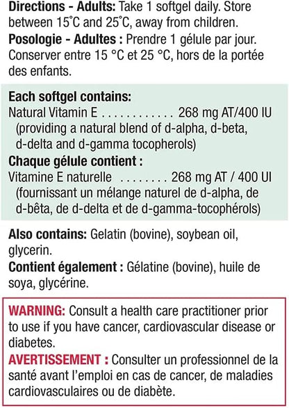 Jamieson Balance E 400IU 120 Capsules with Mixed Tocopherols