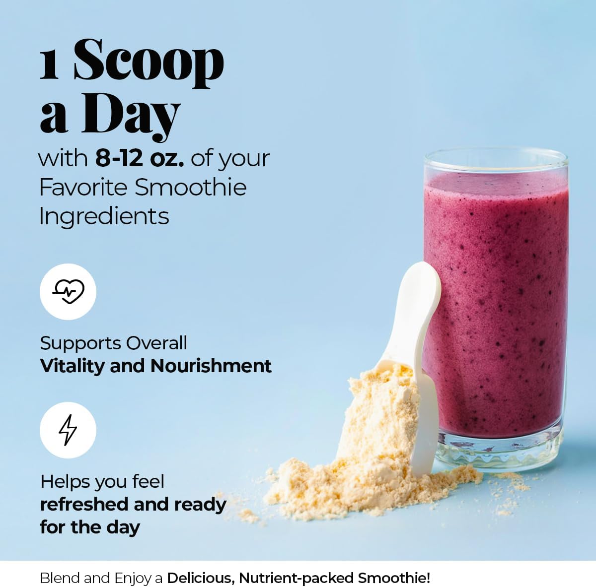 Healthful Seasons Superfood Smoothie Mix with Açaí Berries, Lucuma, Maca Root and Banana - görsel 3