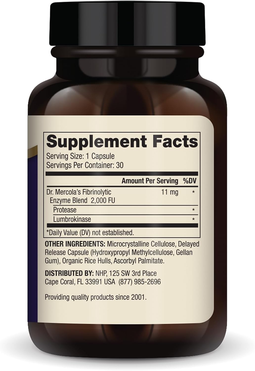 Dr. Mercola Lumbrokinase Enzymes - Delayed Release Formula - Cardiovascular and Energy Support - 30 Capsules - görsel 2