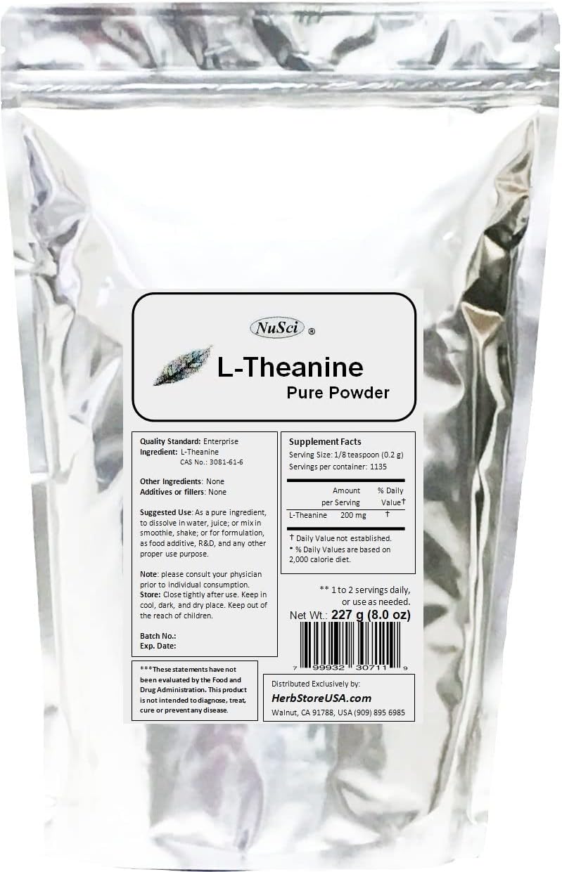 NuSci L-Theanine Pure Powder (227g) - görsel 1