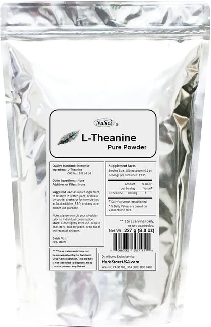 NuSci L-Theanine Pure Powder (227g)