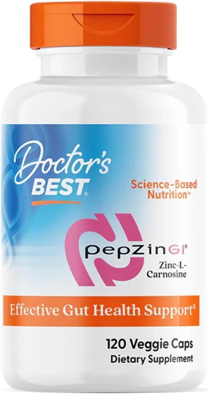 Doctor's Best PepZin GI – Zinc-L-Carnosine Complex for Digestive Support (120 Veg Capsules) - görsel 1