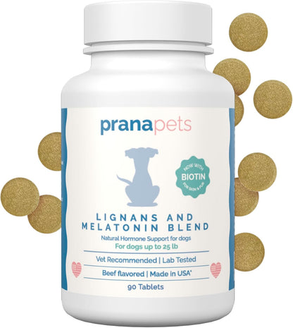 PranaPets Lignans & Melatonin with Biotin Blend for Dogs (up to 11 kg)