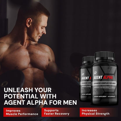 Agent Alpha for Men Capsules – All-Natural Support Formula (2 Pack, 120 Capsules)
