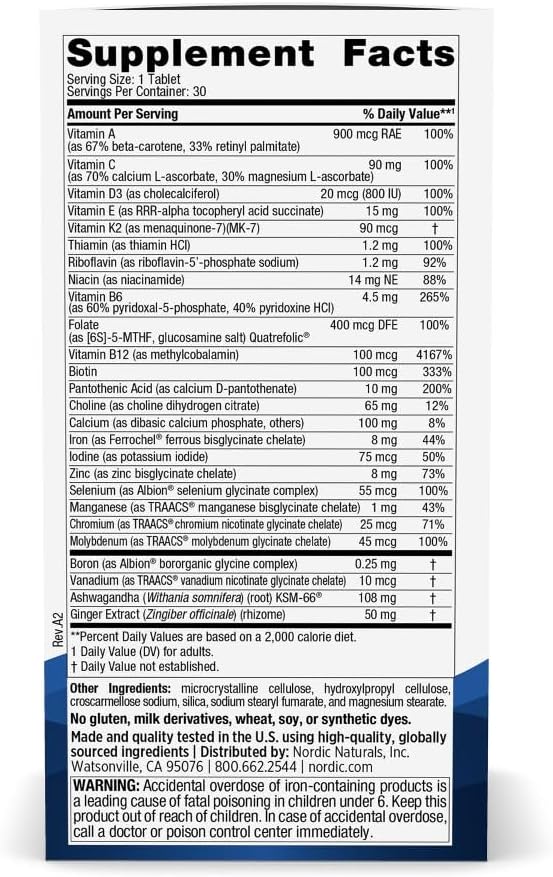 Nordic Naturals Women’s Multivitamin One Daily - 30 Tablets - görsel 2