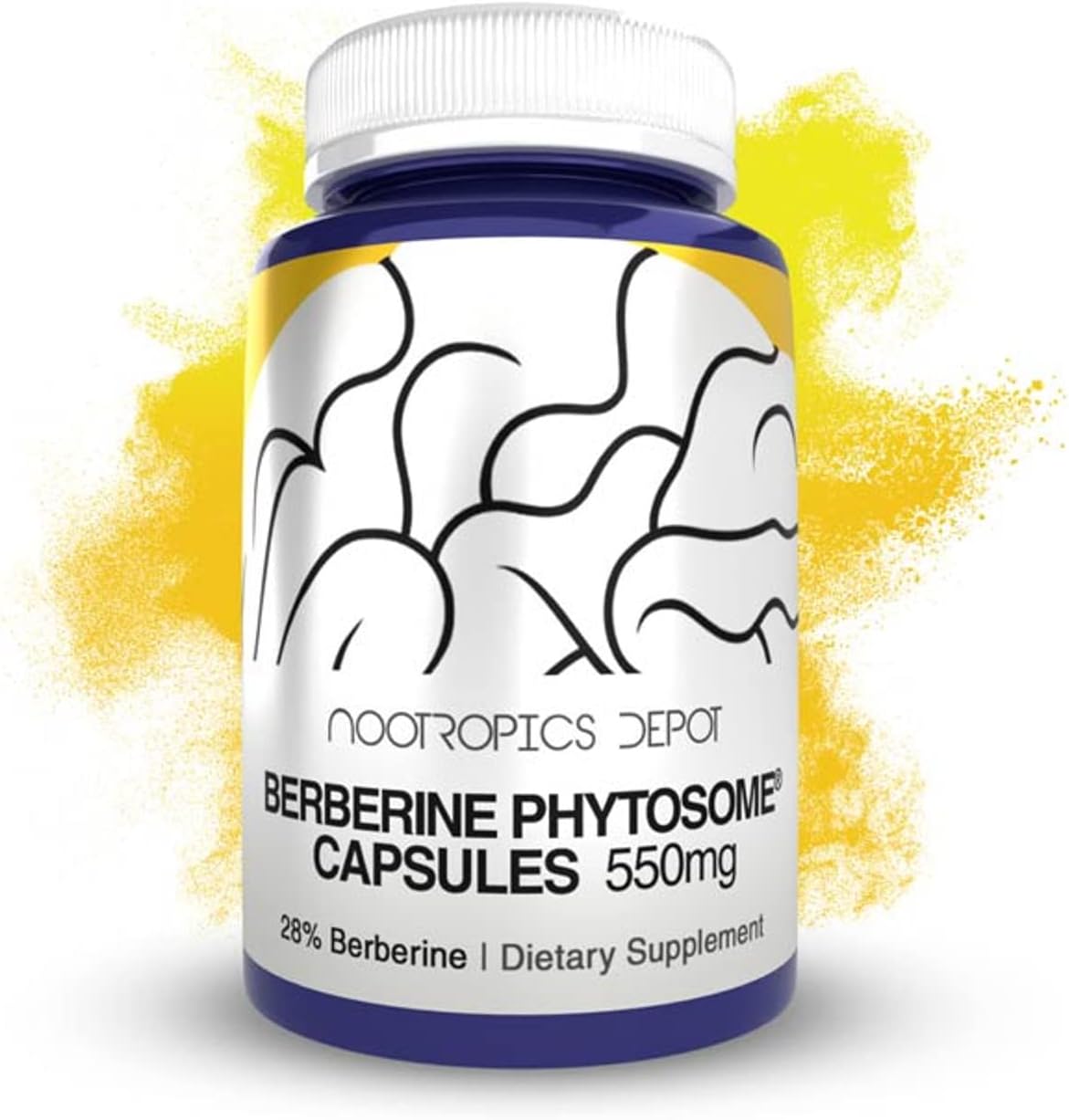 Nootropics Depot Berberine Phytosome Capsules, 550mg, High Bioavailability - görsel 1