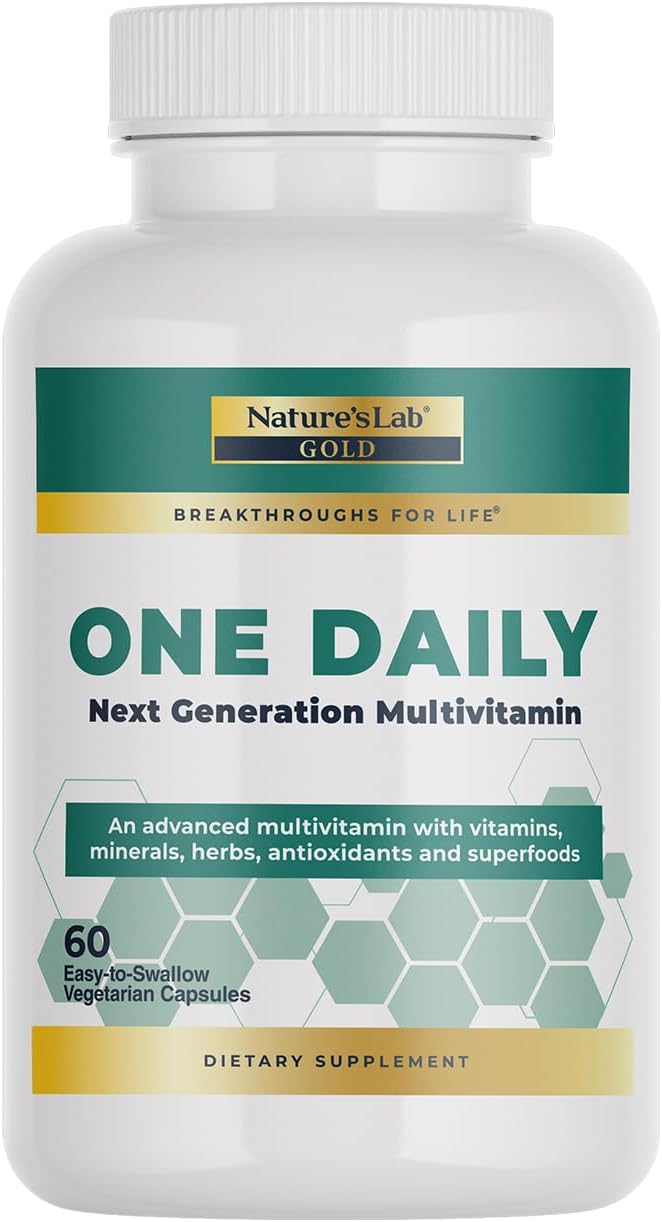 Nature's Lab Gold One Daily Multivitamin – 19 Essential Vitamins & Minerals, 60 Capsules - görsel 1